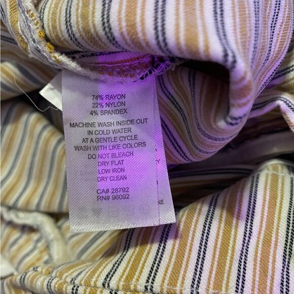 Carolina Belle Montreal Women’s Size 10 Mustard/Black/White Stretch Dress Pants - Picture 6 of 7